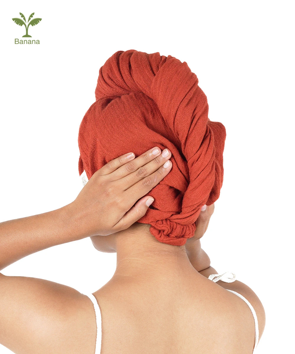 Banana Double Cloth Hair Towel - EXTRA LONG