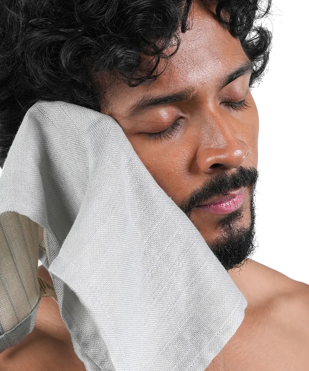 Aluvera Double Cloth Face Towel | 30 x 30 cms | 300 GSM - Pack of 4