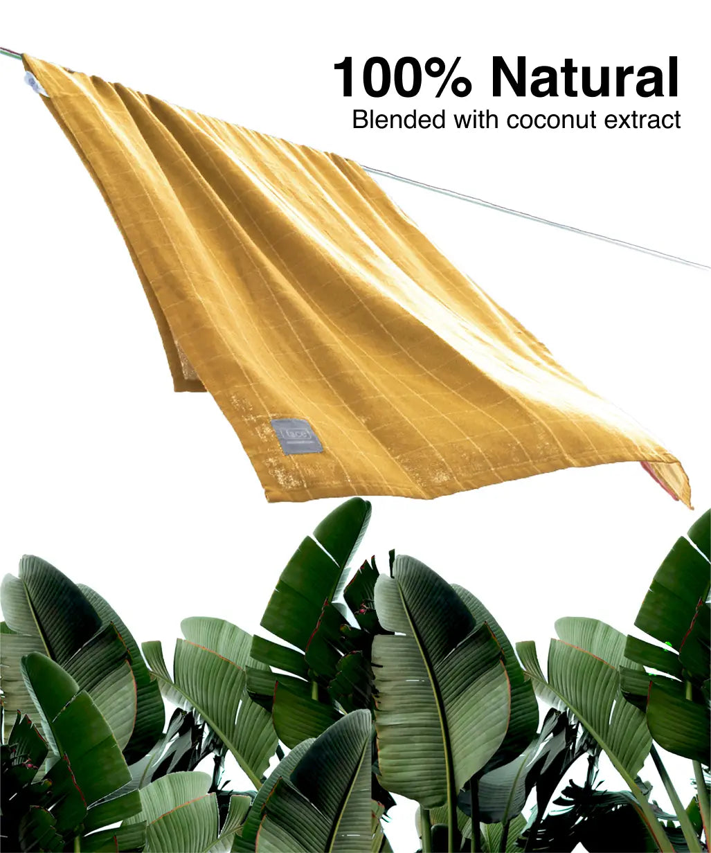 Banana Double Cloth Bath Towels | 330 GSM | 75 X 150 CMS