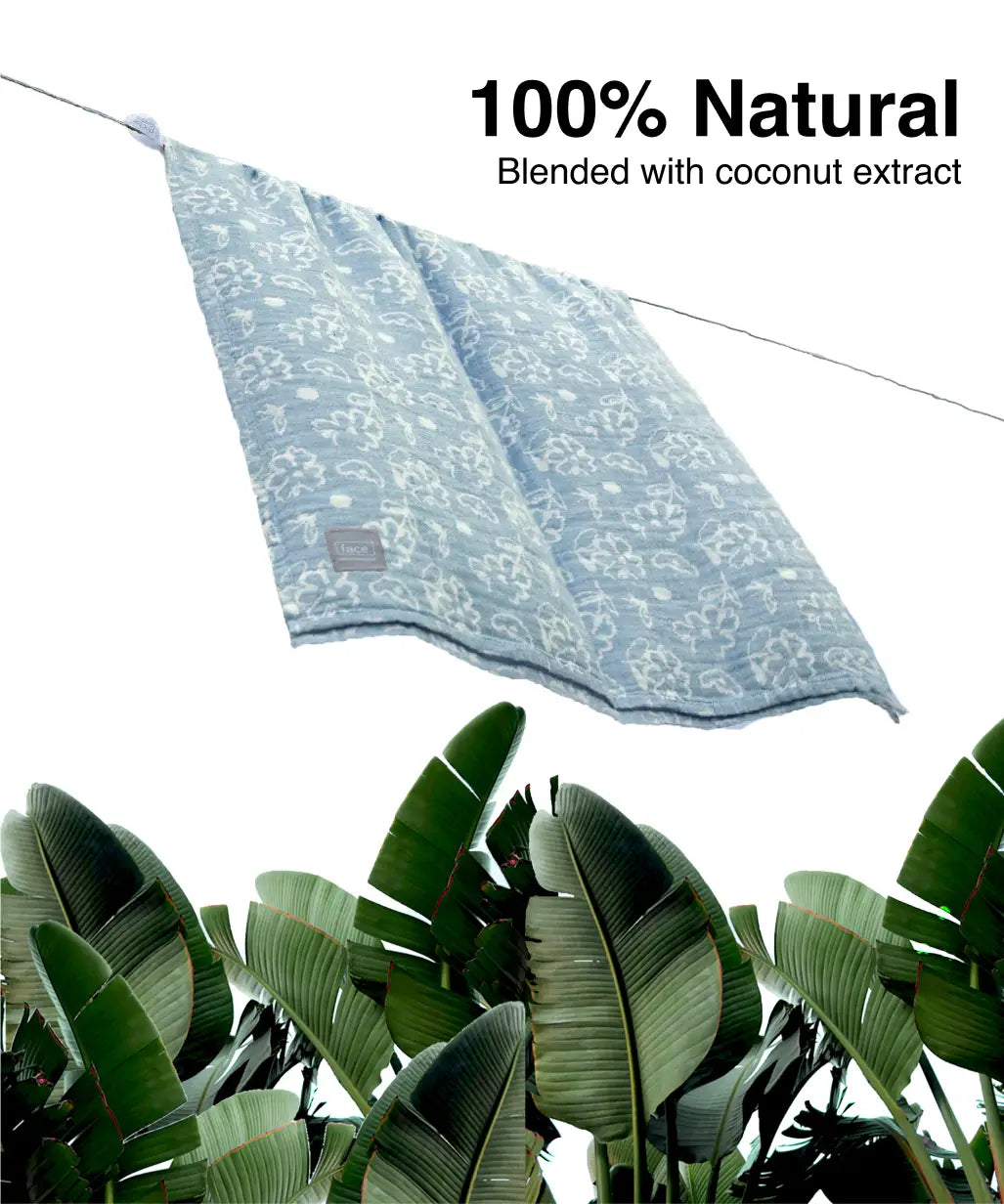 Best of Banana Bath Towel Pack of 2 - Blue Combo | 75 x 150 CMS