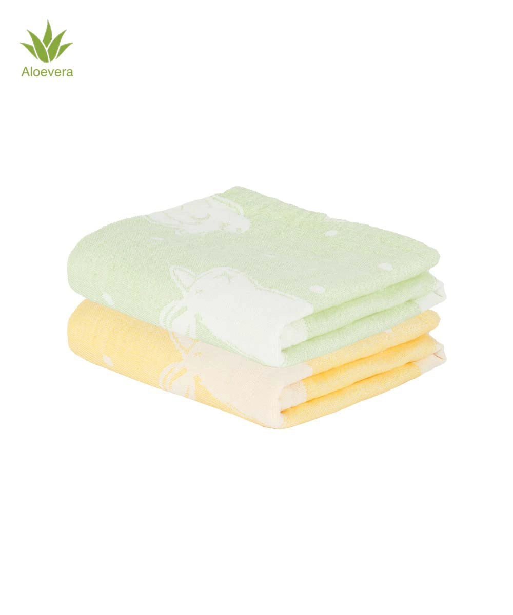 Aloe Vera Baby Bath Towel Pack of 2 | 60 x 120 CMS | 300 GSM