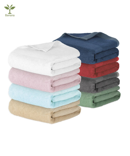 Banana Super Light weight Terry | 75 x 150 CMS | Pack of 8