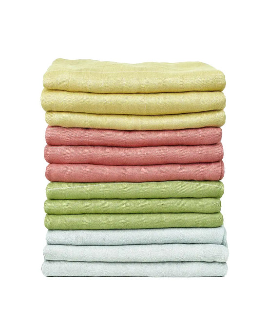 Aloe Vera Double Cloth Bath Towel | 330 GSM | 75 X 150 cms - Pack of 12