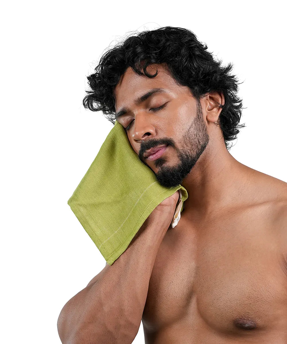 Aluvera Double Cloth Face Towel | 30 x 30 cms | 300 GSM - Pack of 4