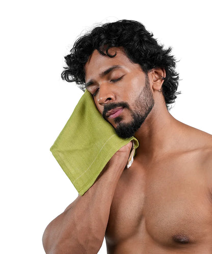 Aluvera Double Cloth Face Towel | 30 x 30 cms | 300 GSM - Pack of 4