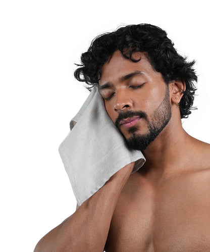 Aluvera Double Cloth Face Towel | 30 x 30 cms | 300 GSM - Pack of 4