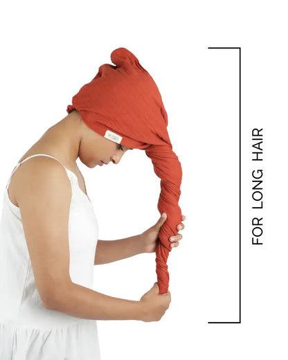 Banana Double Cloth Hair Towel - Extra Long