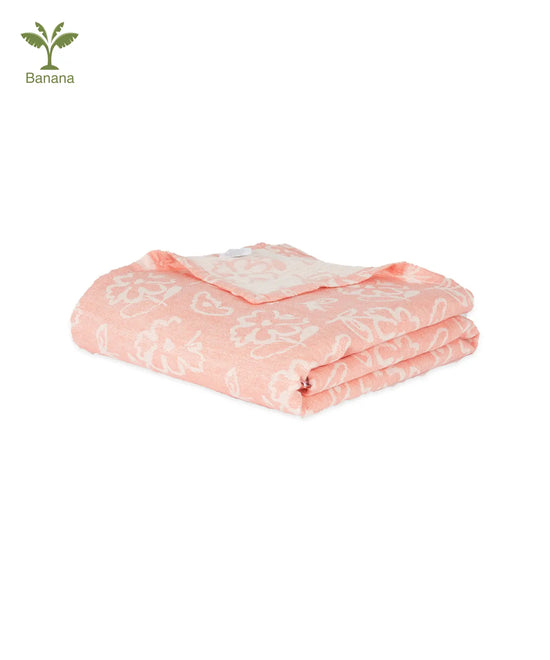 Banana Jacquard Floral Bath Towel | 210 GSM | 75 X 150 CMS