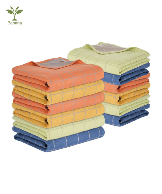 Banana Double Cloth Bath Towels Pack of 12