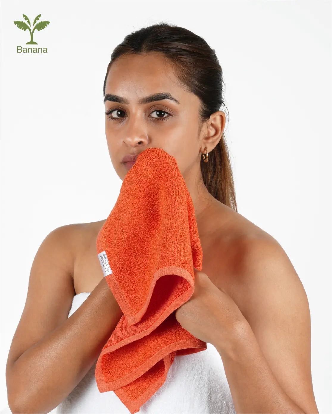 Banana X Cotton Face Towel | 30 x 30 cms | 575 GSM -  Pack of 4