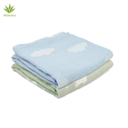 Aloe Vera Baby Bath Towel Pack of 2 | 60 x 120 CMS | 300 GSM