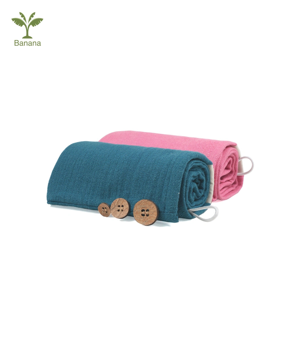 Banana Double Cloth Hair Towels - pack of 2