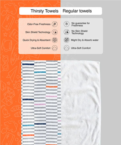 Piano Pop Bamboo Bath Towel | 200 GSM | 70 X 140 CMS