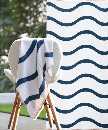 Twilight Wave Bamboo Bath Towel | 200 GSM | 70 X 140 CMS