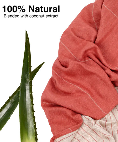 Aloe vera Double Cloth Bath Towel | 330 GSM | 75 X 150 cms