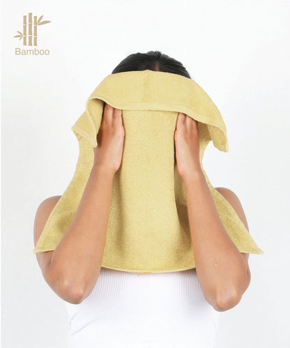 Bamboo Terry Face Towel | 40 x 40 cms | 650 GSM - Pack of 4