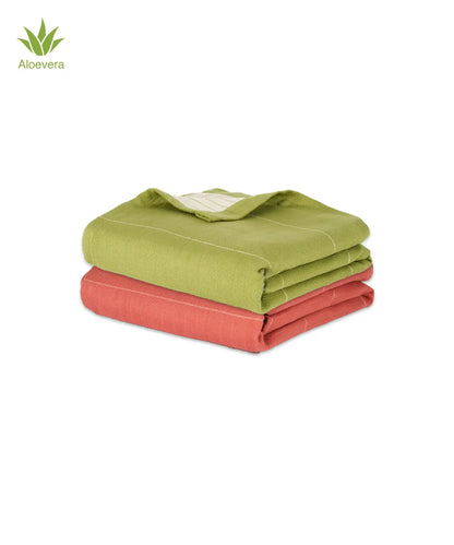 Best of Aloe Vera Bath Towel | 330 GSM | 75 X 150 cms - Pack of 2
