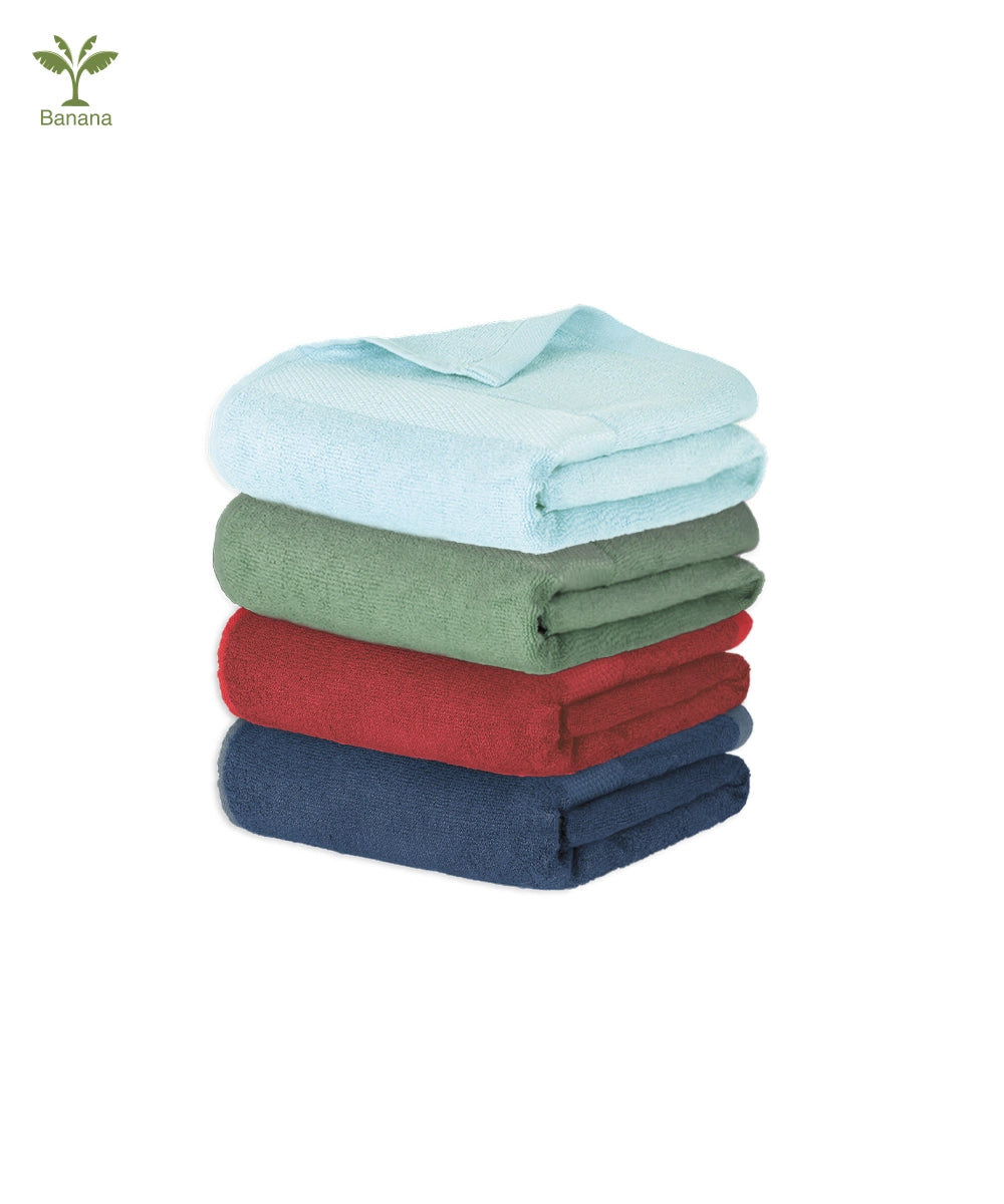 Banana Super Light weight Terry | 70 x 140 CMS | Pack of 4