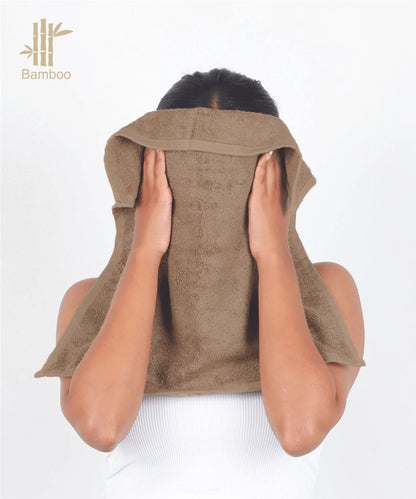 Bamboo Terry Face Towel | 40 x 40 cms | 650 GSM - Pack of 4