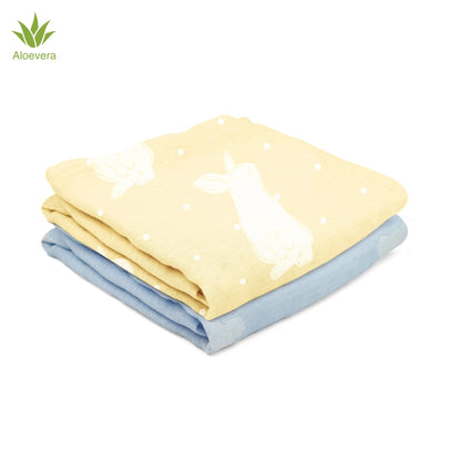 Aloe Vera Baby Bath Towel Pack of 2 | 60 x 120 CMS | 300 GSM