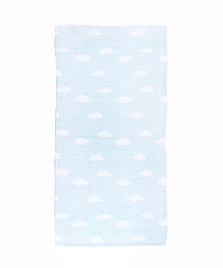 Aloe Vera baby bath towel Pack of 2 - Blue Skies + Green