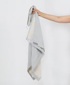 Aloe Vera Double Cloth Bath Towel, Frosted Grey