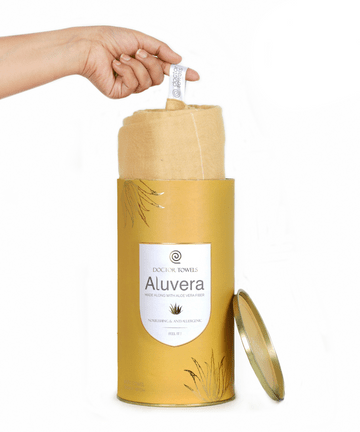 Aloe Vera Double Cloth Bath Towel, Sunset Gold