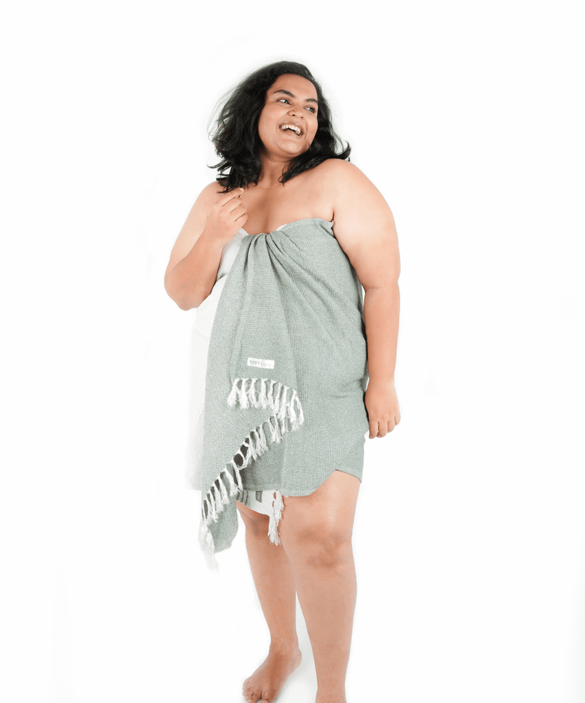 Bamboo Waffle Bath Towel Plus Size