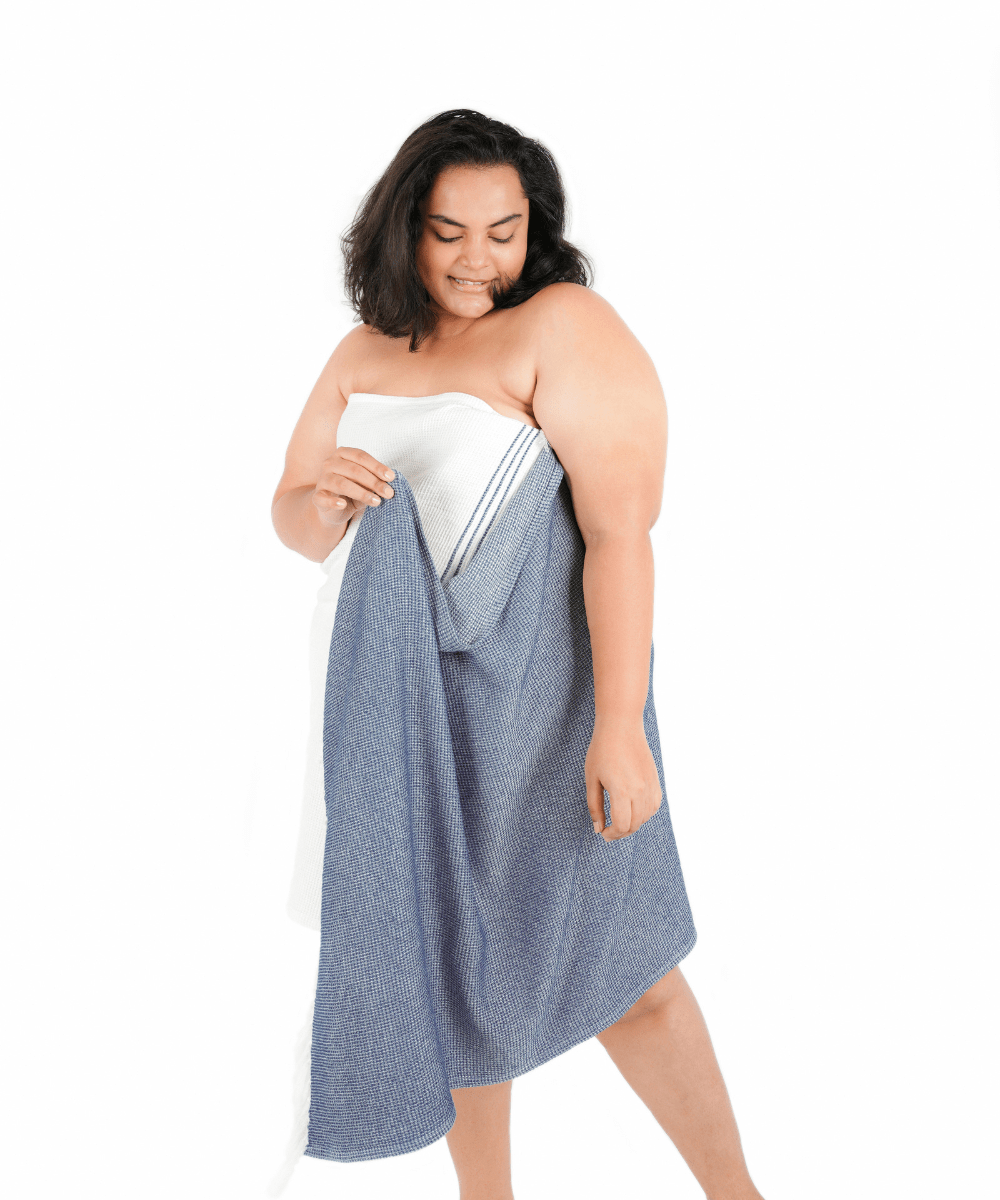 Buy Bamboo Waffle Bath Towel Plus Size Online Pack of 1 70x180 cm Doctor Towels