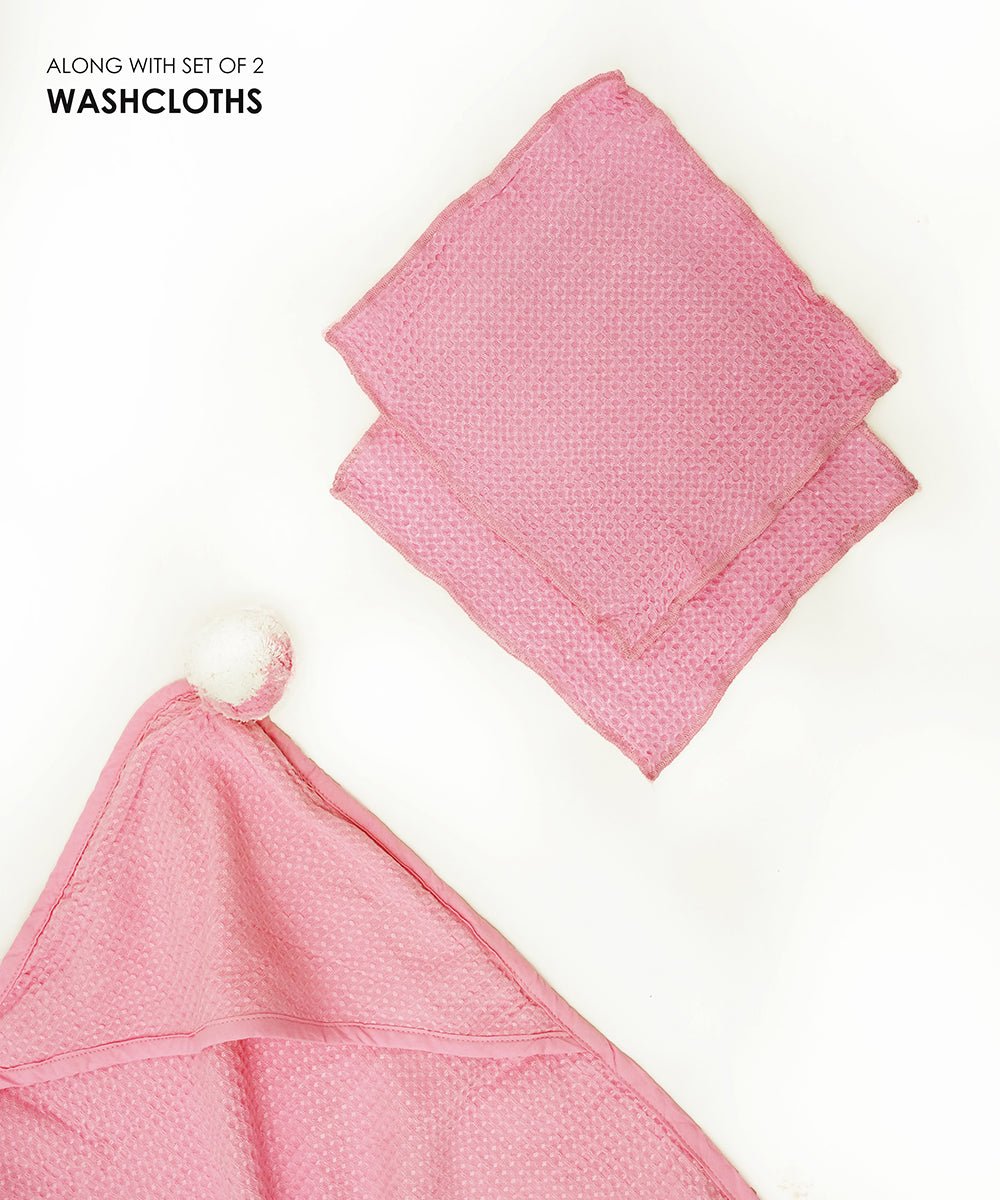 Bamboo Waffle Hooded Baby Towel