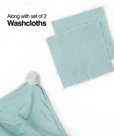 Bamboo Waffle Hooded Baby Towel