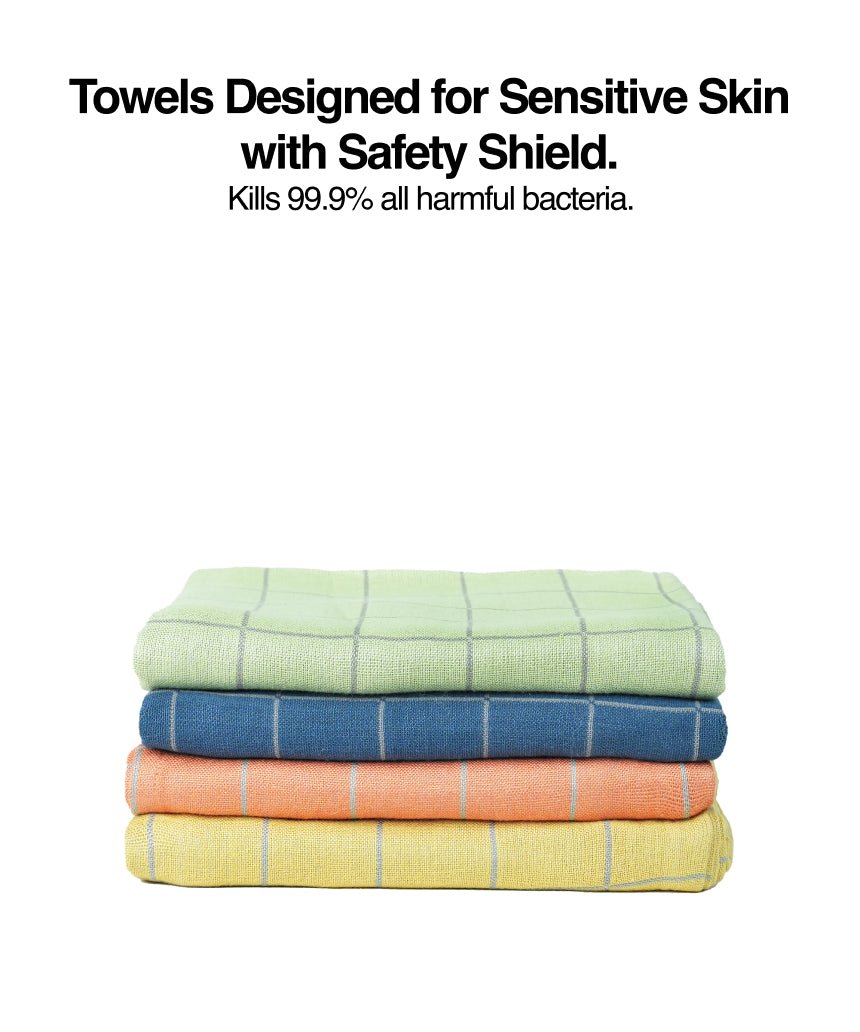 Banana Double Cloth Bath Towel Pack of 4