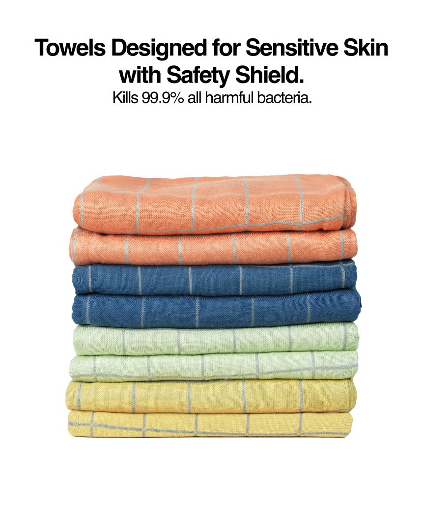 Banana Double Cloth Bath Towel Pack of 8