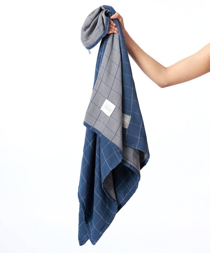 Banana Double Cloth Bath Towels, French Blue