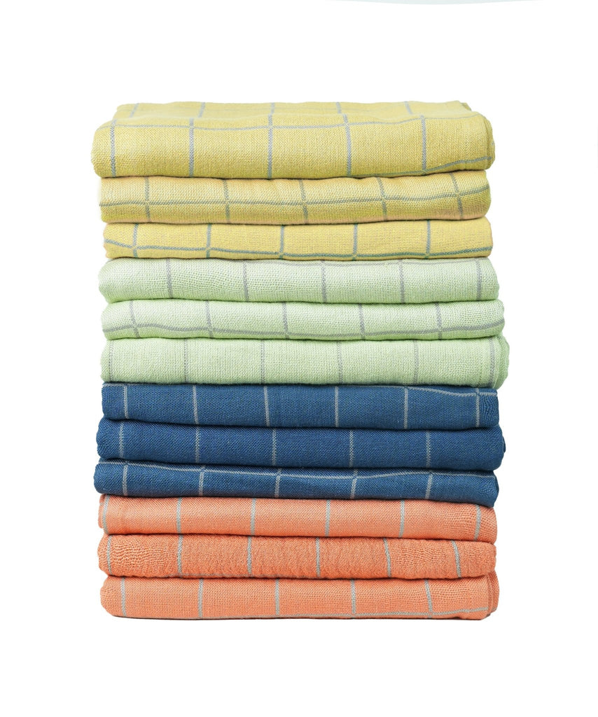 Banana Double Cloth Bath Towels Pack of 12