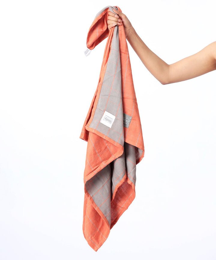 Banana Double Cloth Bath Towels, Rustic Orange