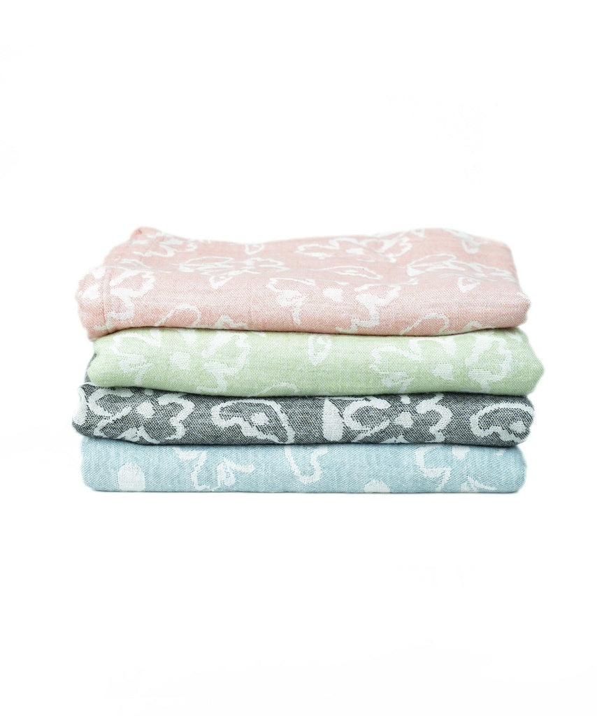 Banana Jacquard Floral Bath Towel Pack of 4