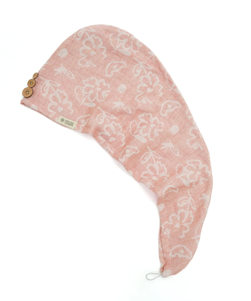 Banana Jacquard Floral Hair Towel