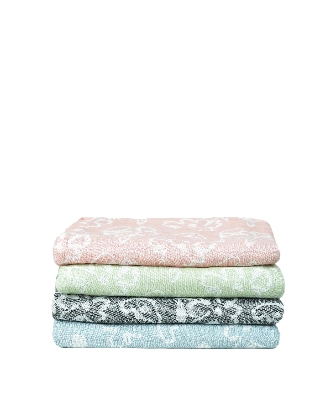 Banana Jacquard Floral Bath Towel Pack of 4