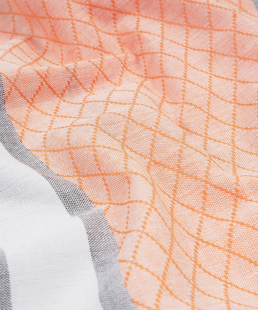 Brocade Cotton Bath Towel - Orange Peel