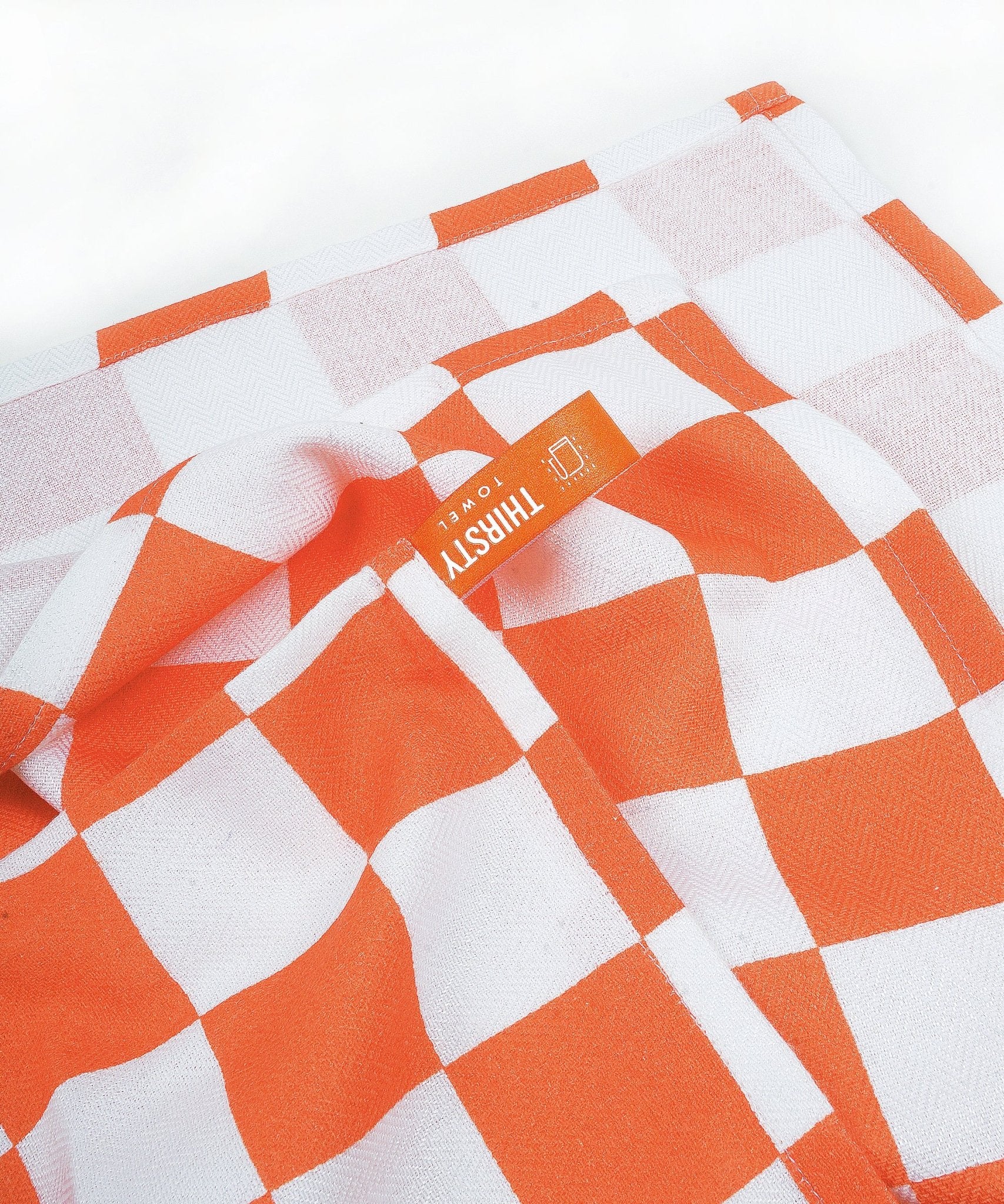 Citrus Checkered Bamboo Bath Towel