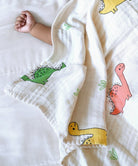 Dino dreams 4 Layer bamboo baby swaddle