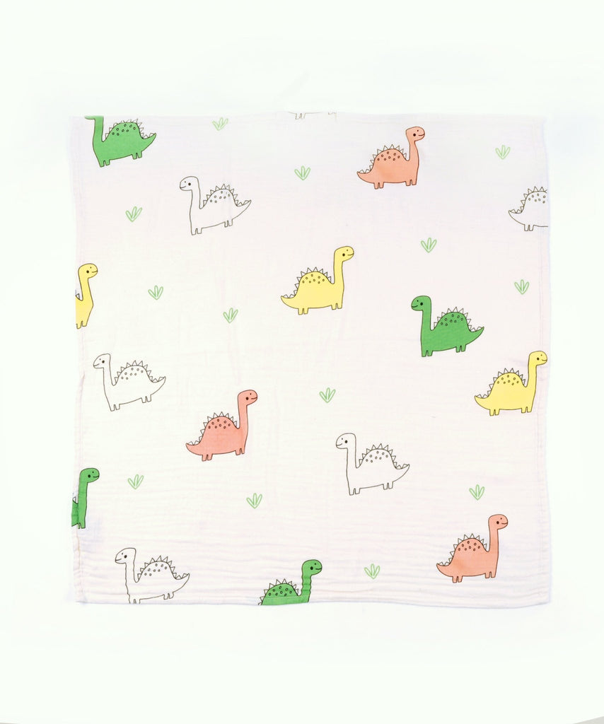 Dino dreams 4 Layer bamboo baby swaddle