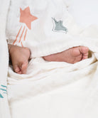 Dino dreams 4 Layer bamboo baby swaddle