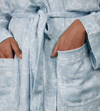 Banana Jacquard Floral Bathrobe