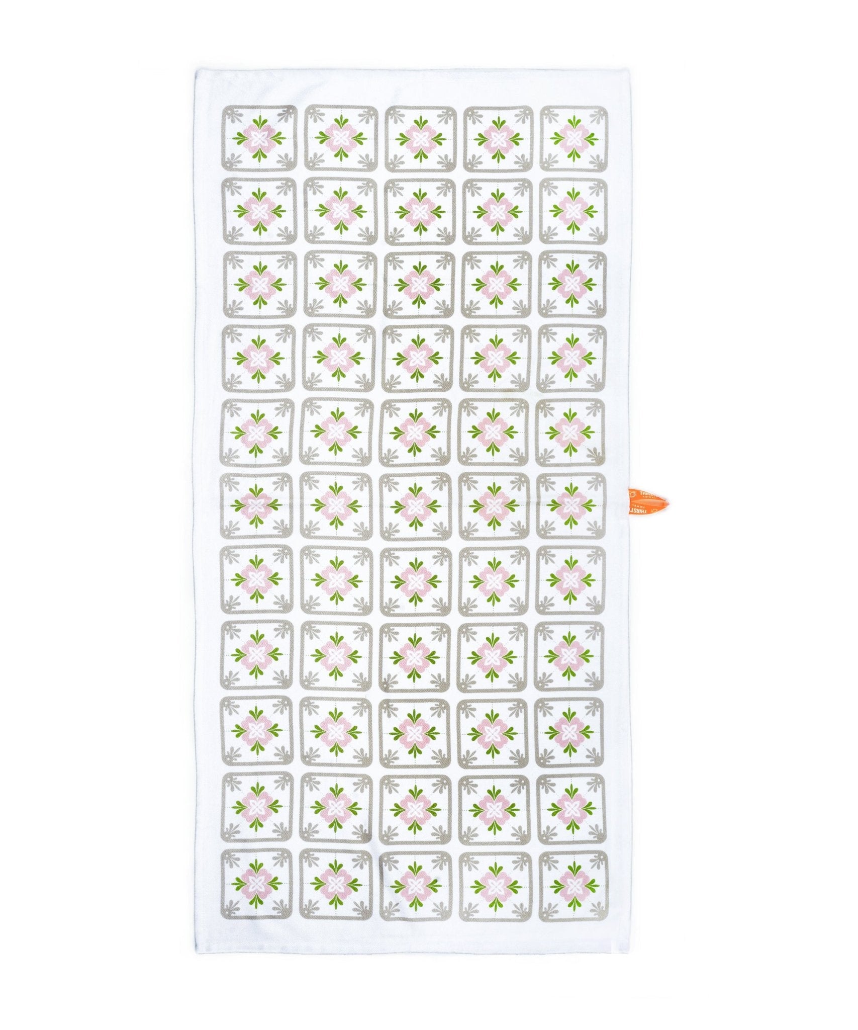 Floral Tile Bamboo Bath Towel