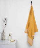 Honey Comb Cotton Bath Towel - Honey Yellow