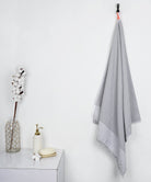 Honey Comb Cotton Bath Towel - Steel grey