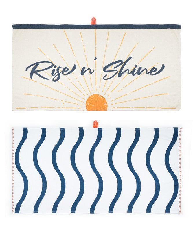 Pack of 2 - Bamboo Bath Towel - Rise N'Shine + Twlight Wave