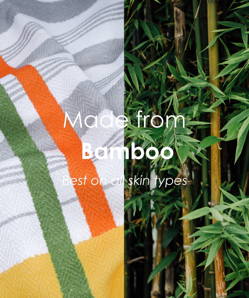 Pack of 2 - Bamboo Bath Towel - Tangerine Dream + Just Stripes